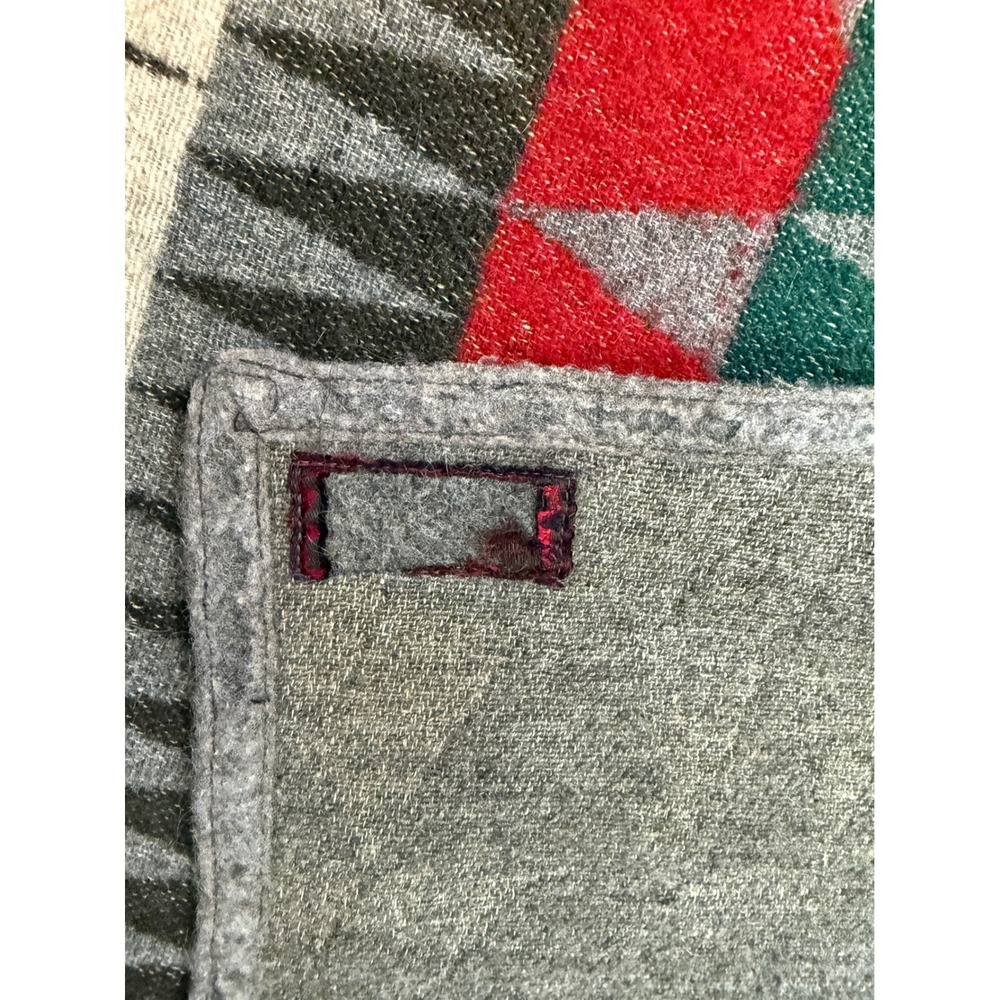 Vintage 15- 20s Cayuse Southwestern Aztec Geometric Wool Blanket 54x65‎ Throw - Picture 4 of 4